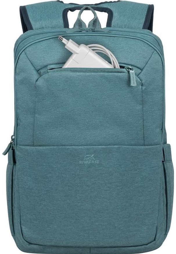 RIVACASE - Plecak Rivacase 7760 czarny. Kolor: czarny. Materiał: poliester, materiał. Wzór: paski. Styl: sportowy, elegancki