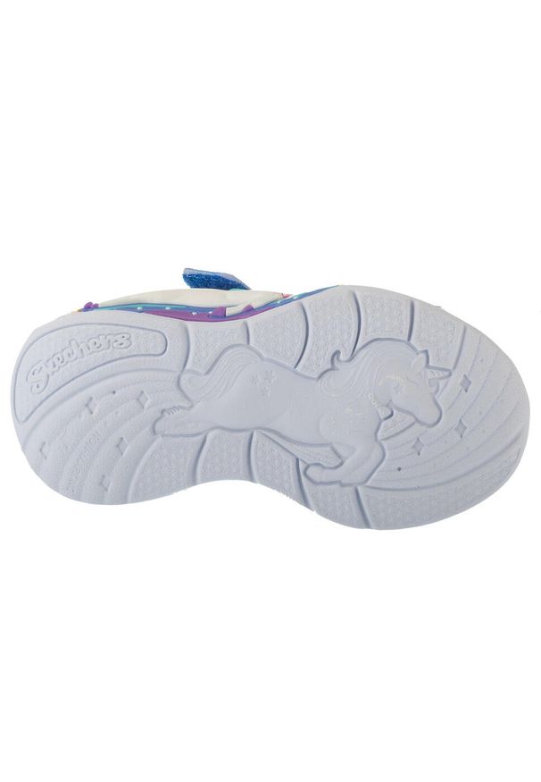 skechers - Buty sportowe Sneakersy dziewczęce, Unicorn Chaser. Kolor: niebieski. Model: Skechers Sport. Sport: turystyka piesza
