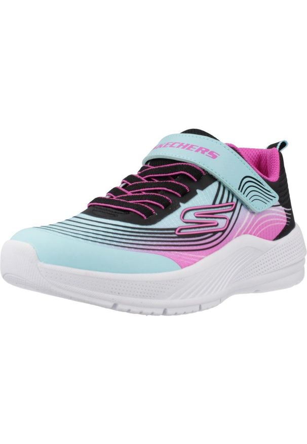 skechers - Buty do chodzenia dla dzieci Skechers Aqpr Microspec. Zapięcie: rzepy. Kolor: niebieski. Materiał: syntetyk, tkanina, materiał. Szerokość cholewki: normalna. Model: Skechers Sport. Sport: turystyka piesza