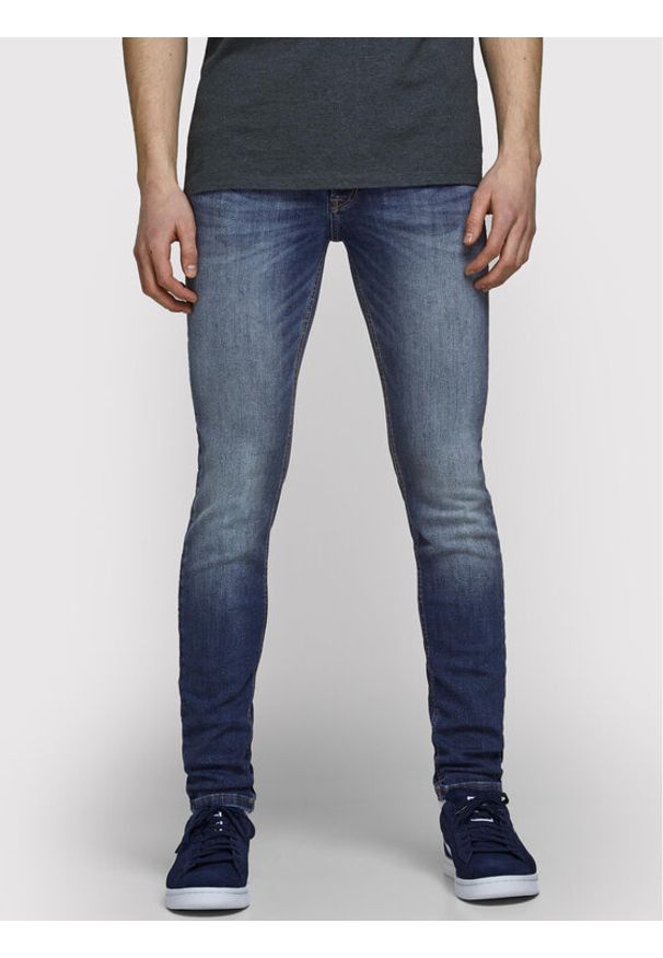 Jack & Jones - Jack&Jones Jeansy Liam 12166854 Granatowy Skinny Fit. Kolor: niebieski