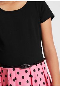 bonprix - Sukienka z dżerseju z bawełny organicznej. Kolor: czarny. Materiał: jersey, bawełna. Długość rękawa: krótki rękaw. Długość: midi #2