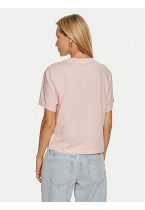 Guess Jeans T-Shirt W4YI73 K8HM0 Różowy Regular Fit. Kolor: różowy. Materiał: bawełna
