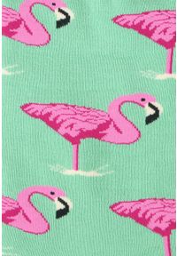 His Story - Tematyczne Skarpetki Bawełniane - Różowe Flamingi. Kolor: wielokolorowy. Materiał: elastan, bawełna, poliamid #2