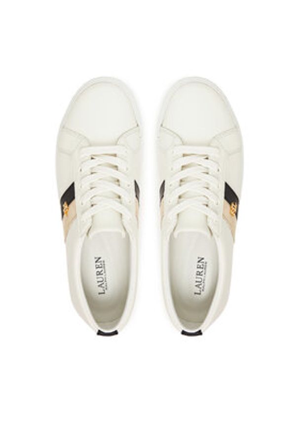 Lauren Ralph Lauren - LAUREN RALPH LAUREN Sneakersy Janson II 802979187001 Biały. Kolor: biały. Materiał: skóra