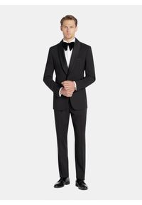 Pako Lorente - PAKO LORENTE - Smokingowa marynarka z poszerzonymi klapami szalowymi. Materiał: wełna. Styl: młodzieżowy #4