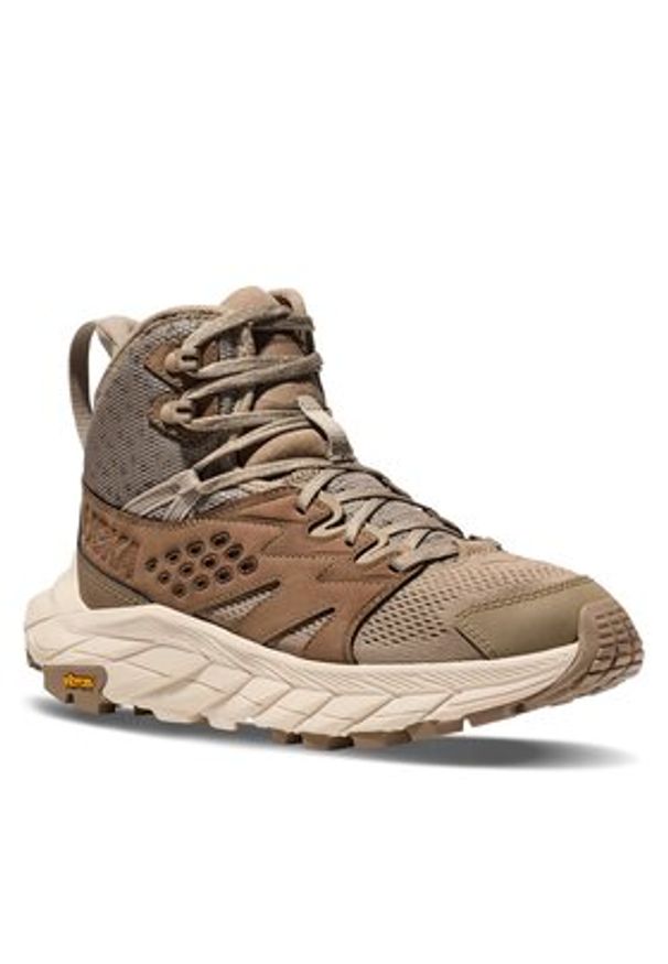 HOKA - Hoka Trekkingi Anacapa Breeze Mid1134506 Khaki. Kolor: brązowy. Materiał: materiał, mesh