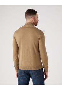 Wrangler - WRANGLER MĘSKA SWETER ROLL NECK KNIT LEAD GREY 112343113 W8D4016778. Okazja: na co dzień. Materiał: materiał, wełna, bawełna, nylon. Długość rękawa: długi rękaw. Długość: długie. Styl: casual, elegancki #4