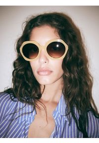 Reserved - Okulary przeciwsłoneczne - musztardowy. Kolor: żółty #1