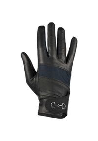 HORZE - Damskie skórzane i siatkowe rękawice jeździeckie Horze. Kolor: czarny. Materiał: skóra. Sport: jeździectwo #1