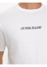 Guess Jeans T-Shirt M4YI52 K8HM0 Biały Slim Fit. Kolor: biały. Materiał: bawełna