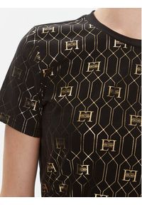 Elisabetta Franchi T-Shirt MA-019-37E2-V170 Czarny Regular Fit. Kolor: czarny. Materiał: bawełna #2