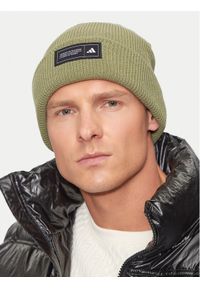 Adidas - adidas Czapka Essentials Cuffed Beanie IY5257 Zielony. Kolor: zielony. Materiał: bawełna, materiał