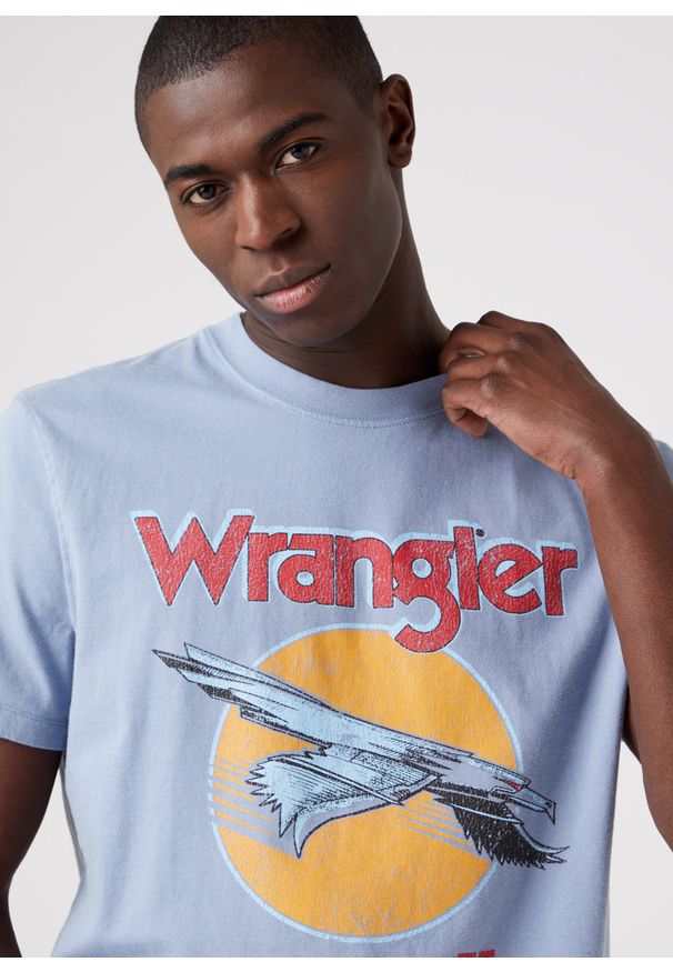 Wrangler - WRANGLER EAGLE TEE MĘSKA KOSZULKA T-SHIRT LOGO STONE WASH W70REEX4Q 112321259