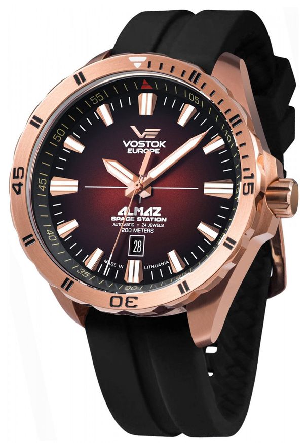 Zegarek męski Vostok Europe NH35A-320B679S czarny. Kolor: czarny