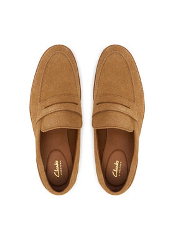 Clarks Półbuty Aldwin Step 26186450 Brązowy. Kolor: brązowy. Materiał: zamsz, skóra