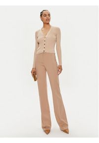 Pinko Kardigan Tilacino 102018 A1KW Beżowy Slim Fit. Kolor: beżowy. Materiał: bawełna