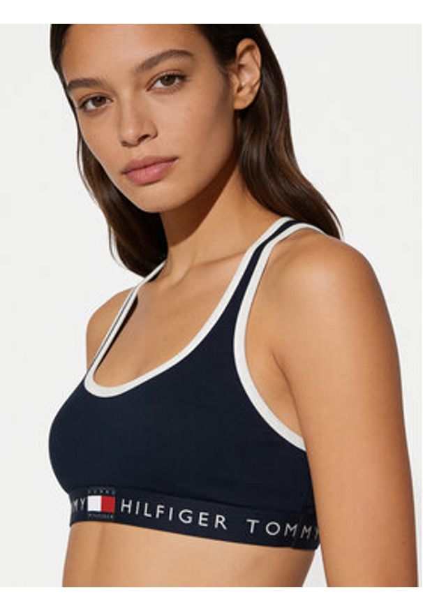 TOMMY HILFIGER - Tommy Hilfiger Biustonosz top UW0UW06270 Granatowy. Kolor: niebieski. Materiał: syntetyk, bawełna