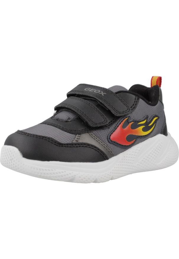 Geox - Buty GEOX B SPRINTYE BOY Szary. Kolor: szary. Materiał: syntetyk, tkanina. Sport: turystyka piesza