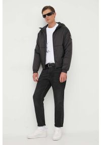 Calvin Klein Jeans kurtka męska kolor czarny przejściowa. Kolor: czarny. Materiał: poliester, włókno #3