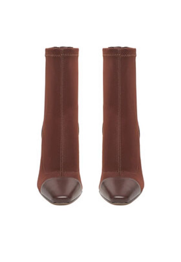 Nine West Botki CEO-NOURA-01 Brązowy. Kolor: brązowy. Materiał: materiał