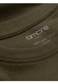 Ombre Clothing - Zestaw longsleeve męski z długim rękawem 2-pak - mix V9 Z43 - XXL. Kolor: zielony. Materiał: bawełna, materiał, skóra. Długość rękawa: długi rękaw. Długość: długie. Wzór: aplikacja, gładki, jednolity #3
