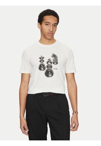 Hugo - HUGO T-Shirt Dischach 50532918 Écru Regular Fit. Materiał: bawełna #1