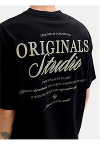 Jack & Jones T-Shirt Norrebro Typo 12282898 Czarny Regular Fit. Kolor: czarny. Materiał: bawełna #7