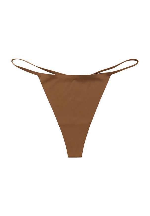 Intica - Stringi elastyczne niewidoczne pod ubraniem Aleta. Kolor: beżowy. Materiał: materiał