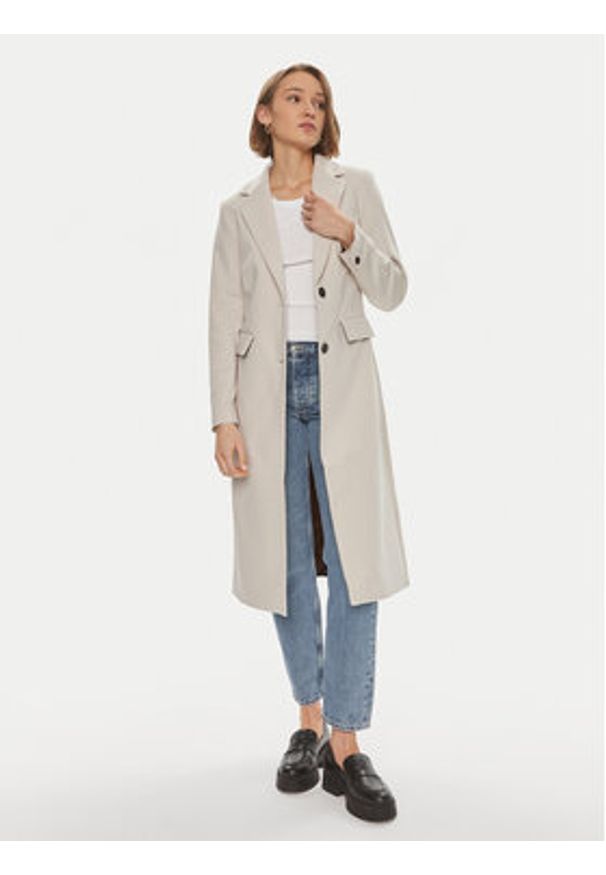 only - ONLY Płaszcz przejściowy Cassie 15308609 Szary Regular Fit. Kolor: szary. Materiał: syntetyk