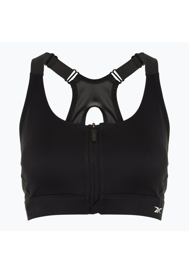 Reebok Fitness - Biustonosz Reebok Lux Front-Zip High Impact. Kolor: czarny. Sport: fitness