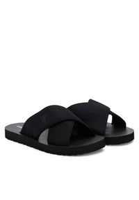 Calvin Klein Jeans Klapki Cross Sandal Crxs Tx YM0YM01223 Czarny. Kolor: czarny. Materiał: materiał