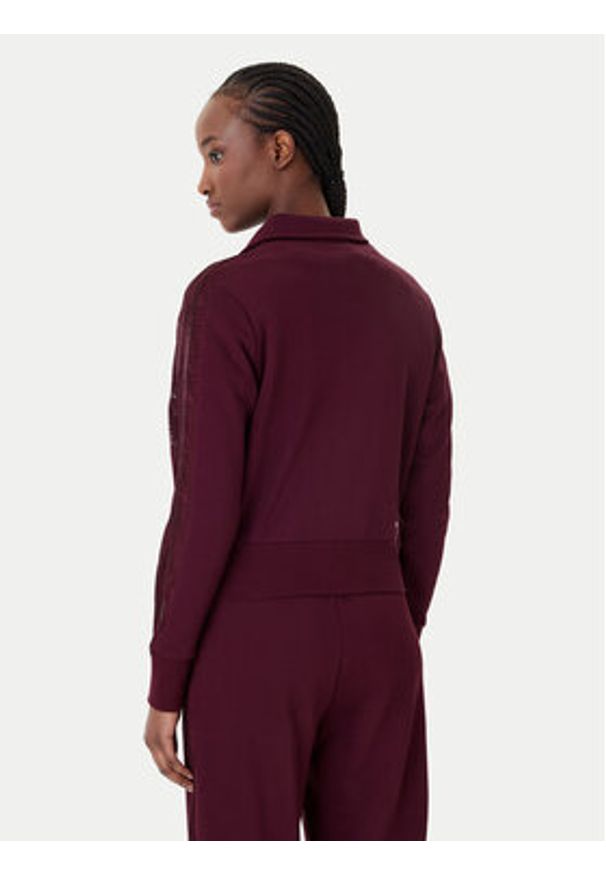 Adidas - adidas Bluza Firebird Lace KC6451 Bordowy Slim Fit. Kolor: czerwony. Materiał: bawełna