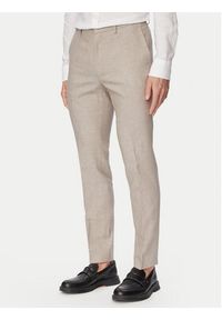Hugo - HUGO Garnitur Arti/Hesten242V1X 50559671 Beżowy Extra Slim Fit. Kolor: beżowy. Materiał: bawełna, len #9