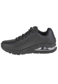 skechers - Buty do chodzenia męskie Skechers Uno 2. Zapięcie: sznurówki. Kolor: czarny. Materiał: materiał, syntetyk, tkanina. Szerokość cholewki: normalna. Sport: turystyka piesza
