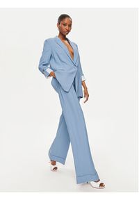 TwinSet - TWINSET Spodnie materiałowe 241TF2041 Niebieski Regular Fit. Kolor: niebieski. Materiał: wiskoza #4