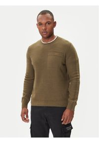 Aeronautica Militare Sweter 252MA1586UL00904 Zielony Regular Fit. Kolor: zielony. Materiał: bawełna