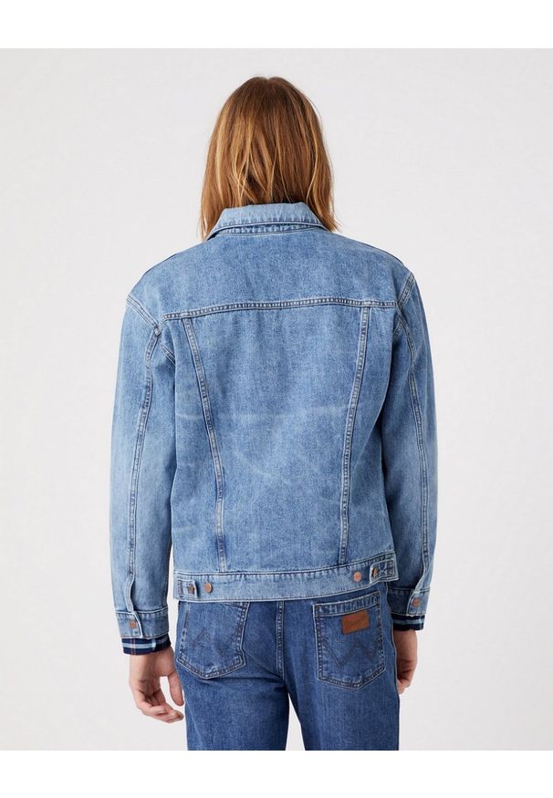 Wrangler - WRANGLER ANTI FIT JACKET MĘSKA KURTKA JEANSOWA AUTHENTIC MID W45979142 112324519. Materiał: jeans