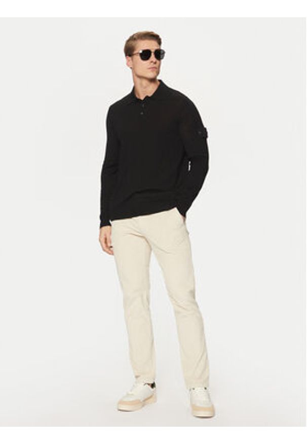 Stone Island Sweter 8115571FC Czarny Regular Fit. Kolor: czarny. Materiał: wełna