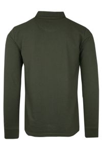 Koszulka Polo Zielona, Khaki, Męska, Długi Rękaw, Longsleeve z Kołnierzykiem - Brave Soul. Okazja: na co dzień. Typ kołnierza: polo. Kolor: zielony, brązowy, wielokolorowy. Materiał: bawełna, poliester. Długość rękawa: długi rękaw. Długość: długie. Styl: casual #3