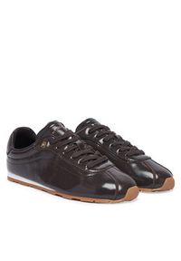 TOMMY HILFIGER - Tommy Hilfiger Sneakersy Bella Sneaker Leather FW0FW09495 Brązowy. Kolor: brązowy. Materiał: skóra #4