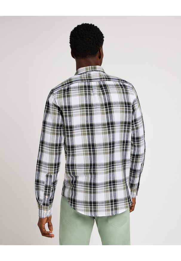 Lee - LEE MĘSKA KOSZULA LEESURE SHIRT OLIVE GROVE 112350073 L66N045022
