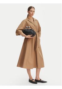 Weekend Max Mara Sukienka koszulowa Padana 2615221062 Brązowy Regular Fit. Kolor: brązowy. Materiał: bawełna. Typ sukienki: koszulowe #3