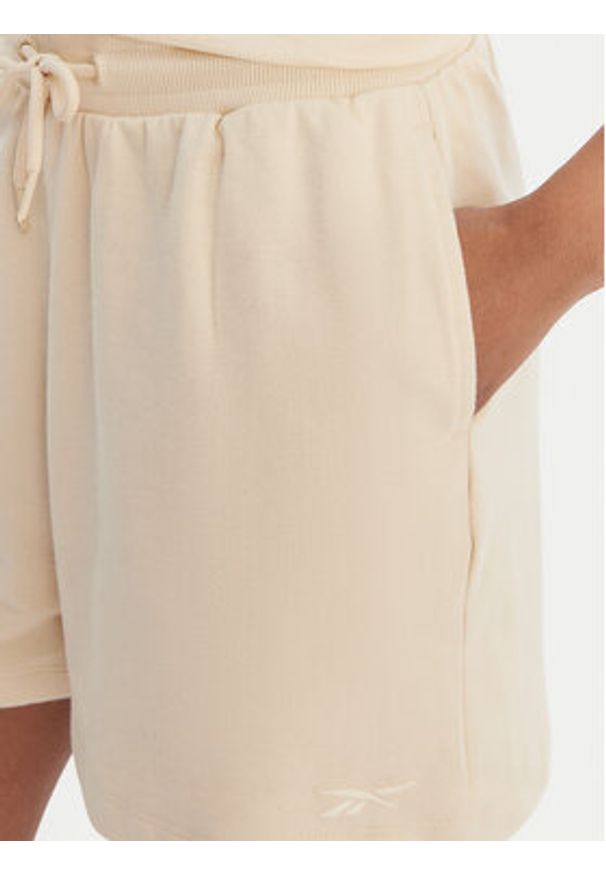 Reebok Szorty sportowe Jacqueline RK25500CCW Beżowy Regular Fit. Kolor: beżowy. Materiał: bawełna