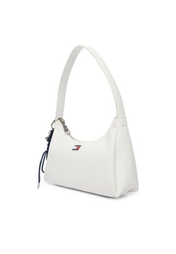Tommy Jeans Torebka Tjw City Charm Shoulder Bag AW0AW18458 Biały. Kolor: biały. Materiał: skórzane