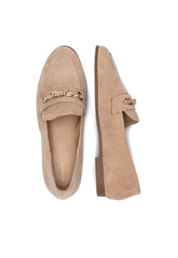 DeeZee Loafersy WSS270205-06 Beżowy. Kolor: beżowy. Materiał: materiał