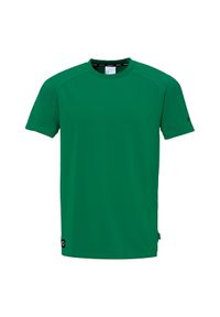 UHLSPORT - Koszulka Uhlsport ID. Kolor: zielony, czarny, niebieski, wielokolorowy. Wzór: napisy. Sport: piłka nożna #1