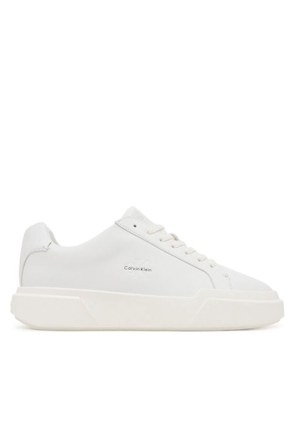 Calvin Klein Sneakersy Chunky Cupsole Laceup Lth Wn YW0YW01947 Biały. Kolor: biały. Materiał: skóra