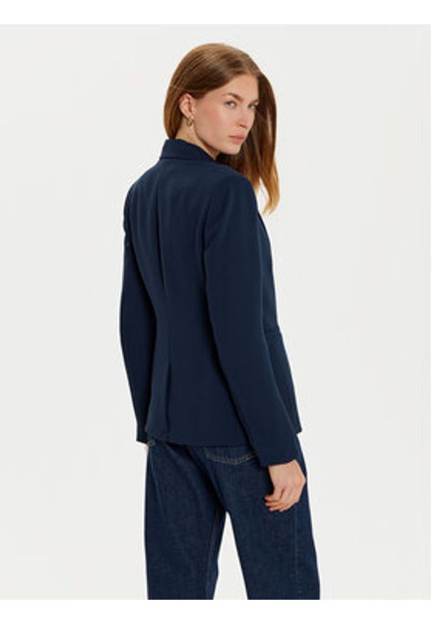 TOMMY HILFIGER - Tommy Hilfiger Marynarka WW0WW44096 Granatowy Slim Fit. Kolor: niebieski. Materiał: syntetyk