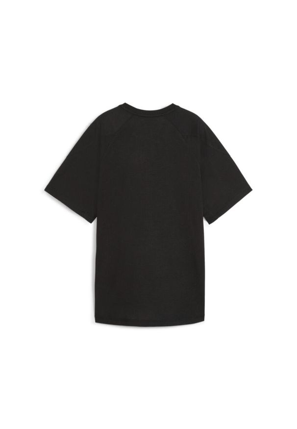 Puma - Damska koszulka z nadrukiem EVOSTRIPE PUMA Black. Kolor: czarny. Wzór: nadruk. Sport: joga i pilates