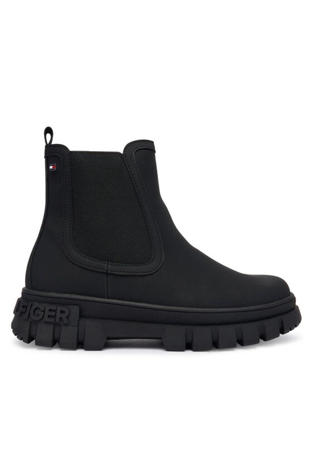 TOMMY HILFIGER - Tommy Hilfiger Botki T3X5-34130-1355999 D Czarny. Kolor: czarny